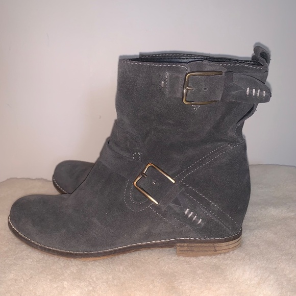 Dolce Vita Prestley Wedge Boots Suede Leather 9.5 - Picture 2 of 11